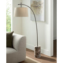 Hospitality furniture - Linen Shade Sloped Floor Lamp - www.oroatrade.com