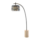 Hospitality furniture - Patterned Blue Linen Floor Lamp - www.oroatrade.com
