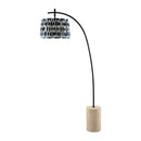 Hospitality furniture - Patterned Blue Linen Floor Lamp - www.oroatrade.com