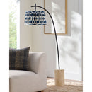 Hospitality furniture - Patterned Blue Linen Floor Lamp - www.oroatrade.com