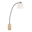 Contract furniture - White Linen Scalloped Floor Lamp - www.oroatrade.com