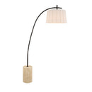 Contract furniture - White Linen Scalloped Floor Lamp - www.oroatrade.com