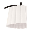 Contract furniture - White Linen Scalloped Floor Lamp - www.oroatrade.com