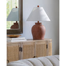 Hospitality furniture - Red Ceramic Accent Table Lamp - www.oroatrade.com