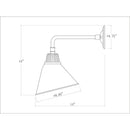 Hospitality furniture - Conical Metal Shade Wall Lamps (2) - www.oroatrade.com