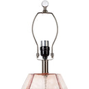 Hospitality furniture - Clear Pink Glass Table Lamp - www.oroatrade.com