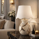 Hospitality furniture - Natural Brown Marble Table Lamp - www.oroatrade.com