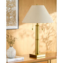 Contract furniture - Taupe Linen Accent Table Lamp - www.oroatrade.com
