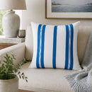 Modern European furniture - Blue Stripes Down Insert Pillow - www.oroatrade.com
