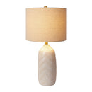 Hospitality furniture - Glazed White Ceramic Table Lamp - www.oroatrade.com