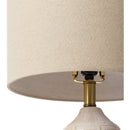 Hospitality furniture - Glazed White Ceramic Table Lamp - www.oroatrade.com