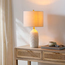 Hospitality furniture - Glazed White Ceramic Table Lamp - www.oroatrade.com