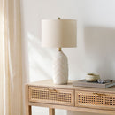 Hospitality furniture - Glazed White Ceramic Table Lamp - www.oroatrade.com