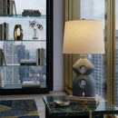 Contract furniture - Black Sculptured Base Table Lamp - www.oroatrade.com