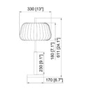 Hospitality furniture - White Cotton Accent Table Lamp - www.oroatrade.com