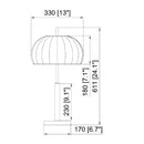 Hospitality furniture - White Cotton Accent Table Lamp - www.oroatrade.com