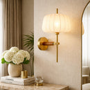 Modern European furniture - White Cotton Accent Wall Lamp - www.oroatrade.com