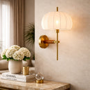 Modern European furniture - White Cotton Accent Wall Lamp - www.oroatrade.com