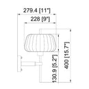 Modern European furniture - White Cotton Accent Wall Lamp - www.oroatrade.com