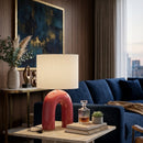 Hospitality furniture - Arched Ceramic Accent Table Lamp - www.oroatrade.com