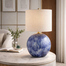Hospitality furniture - Glazed Blue Ceramic Table Lamp - www.oroatrade.com