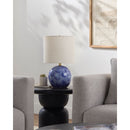 Hospitality furniture - Glazed Blue Ceramic Table Lamp - www.oroatrade.com
