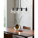 Hospitality furniture - 4-Light Glass Linear Chandelier - www.oroatrade.com