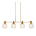 Hospitality furniture - 4-Light Glass Linear Chandelier - www.oroatrade.com