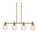 Hospitality furniture - 4-Light Glass Linear Chandelier - www.oroatrade.com