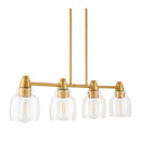 Hospitality furniture - 4-Light Glass Linear Chandelier - www.oroatrade.com