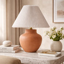 Hospitality furniture - Glazed Red Ceramic Table Lamp - www.oroatrade.com