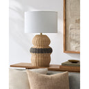 Contract furniture - Wavy Rattan Base Table Lamp - www.oroatrade.com