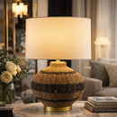 Contract furniture - Natural Rattan Base Table Lamp - www.oroatrade.com