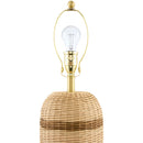 Contract furniture - Beige Lined Rattan Table Lamp - www.oroatrade.com