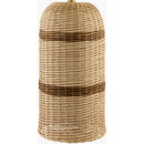 Contract furniture -  Beige Lined Rattan Table Lamp - www.oroatrade.com