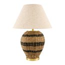 Contract furniture - Black Lined Rattan Table Lamp - www.oroatrade.com