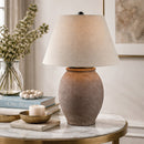 Hospitality furniture - Brown Cement Accent Table Lamp - www.oroatrade.com