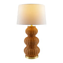 Hospitality furniture - Wavy Rattan Linen Table Lamp - www.oroatrade.com