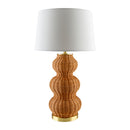 Hospitality furniture - Wavy Rattan Linen Table Lamp - www.oroatrade.com