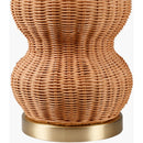 Hospitality furniture - Wavy Rattan Linen Table Lamp - www.oroatrade.com