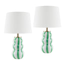 Modern European furniture - Wavy Stripes Ceramic Table Lamps (2) - www.oroatrade.com