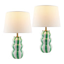 Modern European furniture - Wavy Stripes Ceramic Table Lamps (2) - www.oroatrade.com