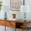 Modern European furniture - Wavy Stripes Ceramic Table Lamps (2) - www.oroatrade.com