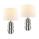 Modern European furniture - Wavy Stripes Ceramic Table Lamps (2) - www.oroatrade.com