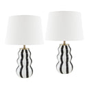 Modern European furniture - Wavy Stripes Ceramic Table Lamps (2) - www.oroatrade.com