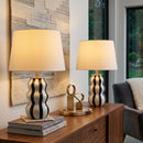 Modern European furniture - Wavy Stripes Ceramic Table Lamps (2) - www.oroatrade.com