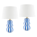 Modern European furniture - Wavy Stripes Ceramic Table Lamps (2) - www.oroatrade.com
