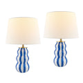 Modern European furniture - Wavy Stripes Ceramic Table Lamps (2) - www.oroatrade.com