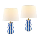 Modern European furniture - Wavy Stripes Ceramic Table Lamps (2) - www.oroatrade.com