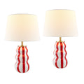 Modern European furniture - Wavy Stripes Ceramic Table Lamps (2) - www.oroatrade.com